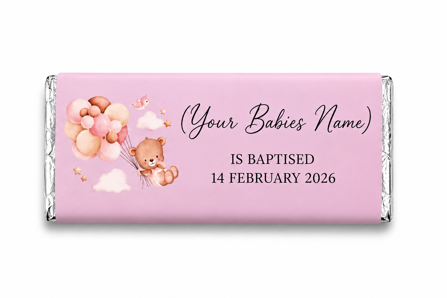 Personalised Teddy Chocolate Favours