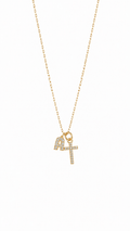 Initial Cross Necklace