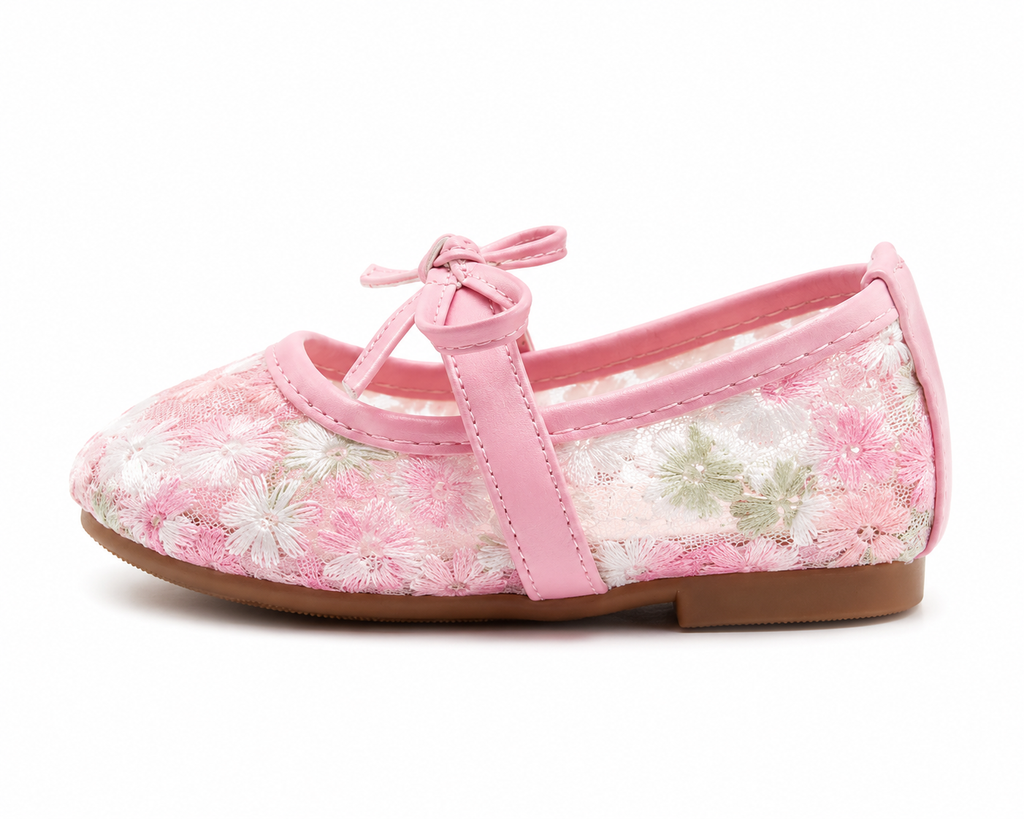 Rosalie Floral Christening Shoes