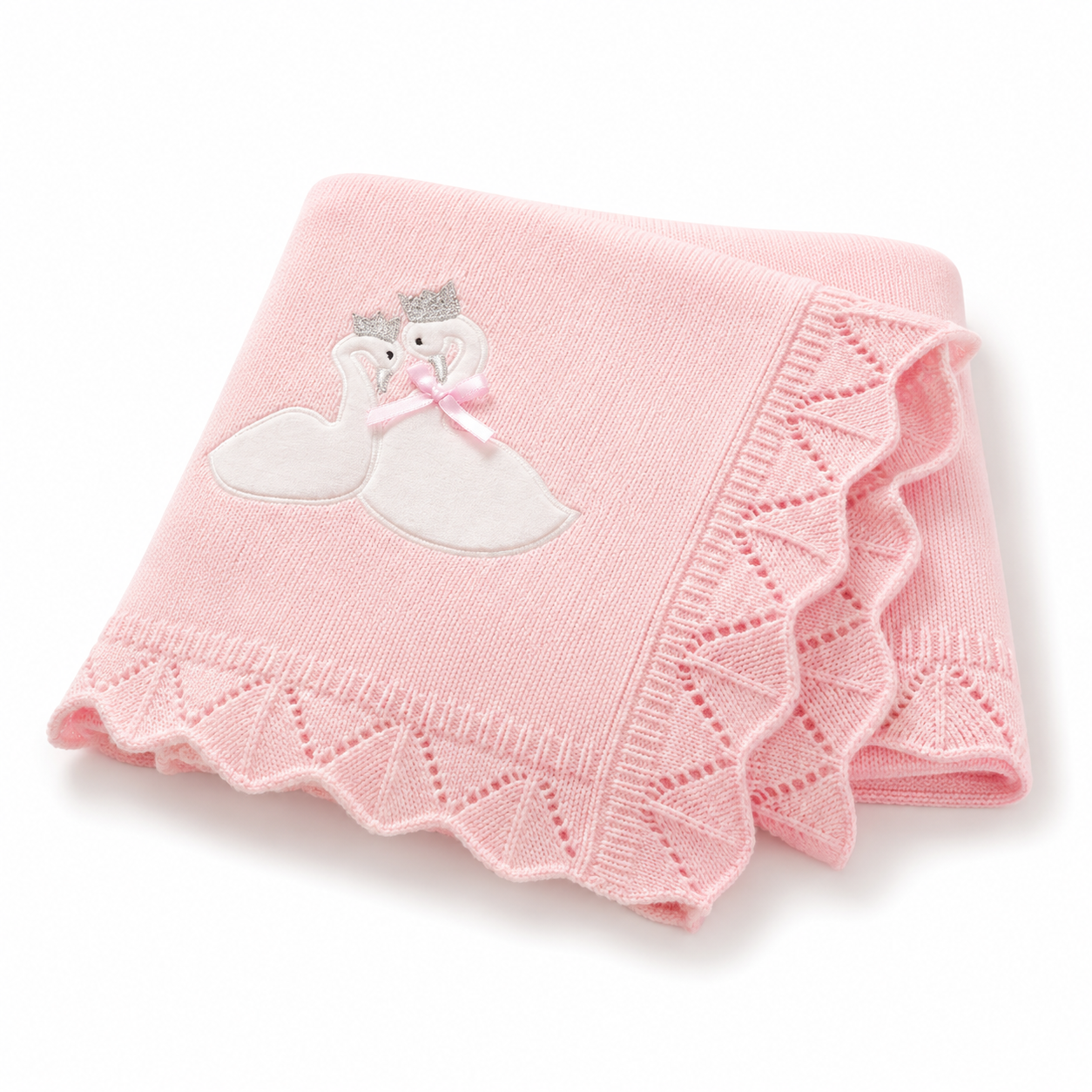 Swan Keepsake Knit Blanket