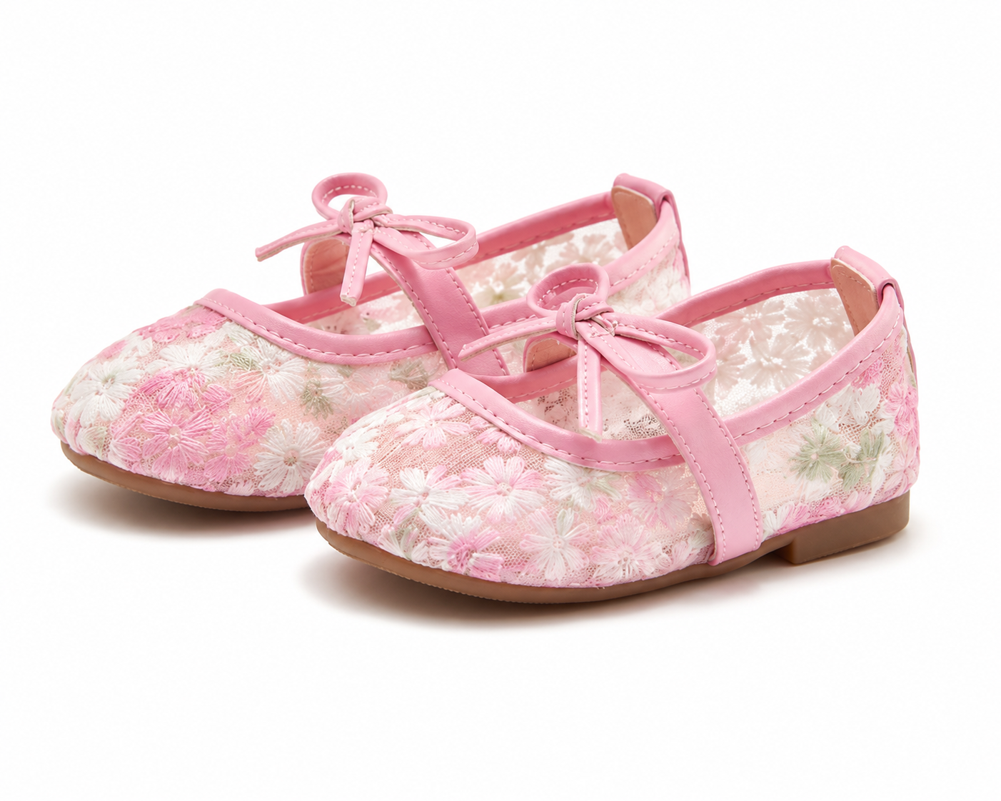 Rosalie Floral Christening Shoes