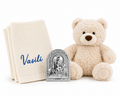Personalised Baby Gift Set – Teddy, Blanket & Icon