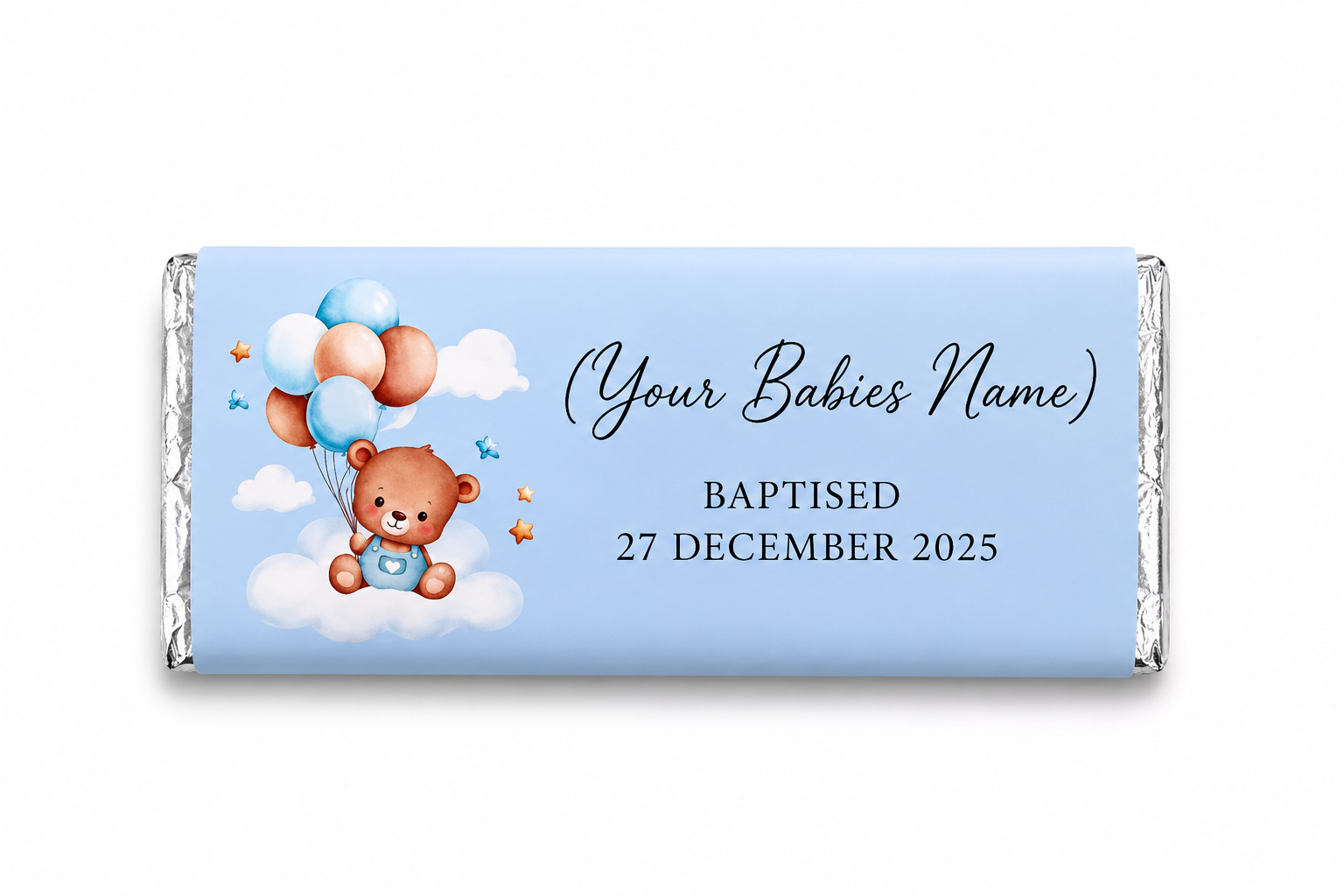 Personalised Teddy Chocolate Favours