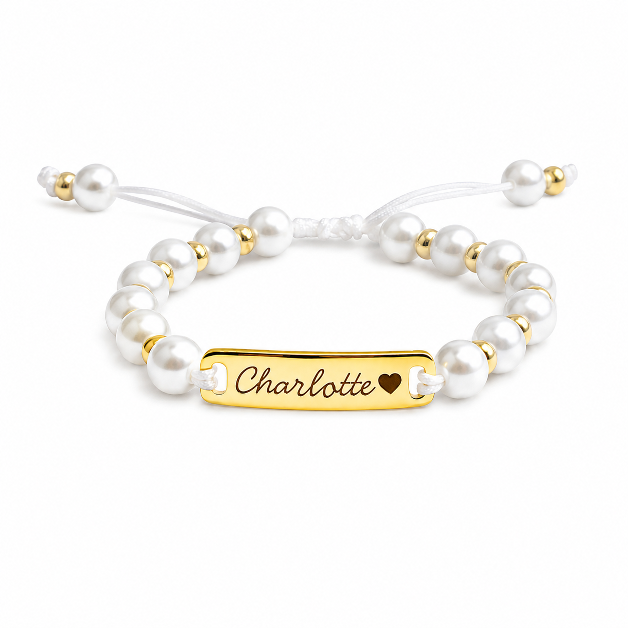 Pearl Personalised Baby Bracelet